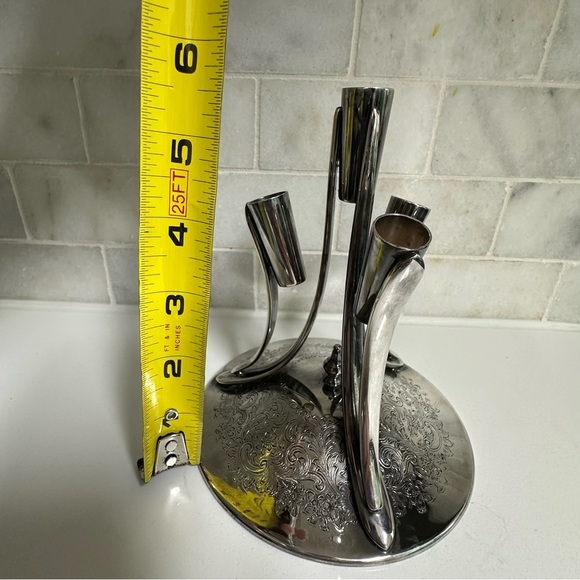 Vintage Barker Ellis England Silverplated
Epergne Floral Centerpiece Frog GUC - Picture 5 of 8